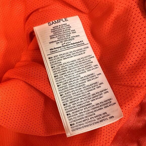 Nike Orange Hooded Zipper Flap Pockets Utility Jacket Size Small - Picture 8 of 10